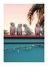 COLORFUL PARROTS AND SUNSET
