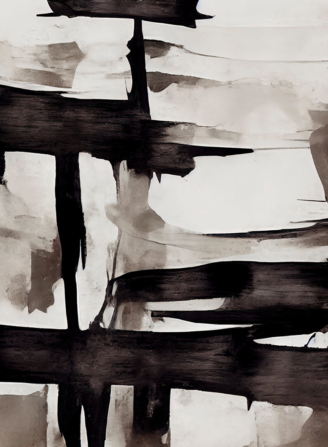 ABSTRACT BLACK AND BEIGE NO1