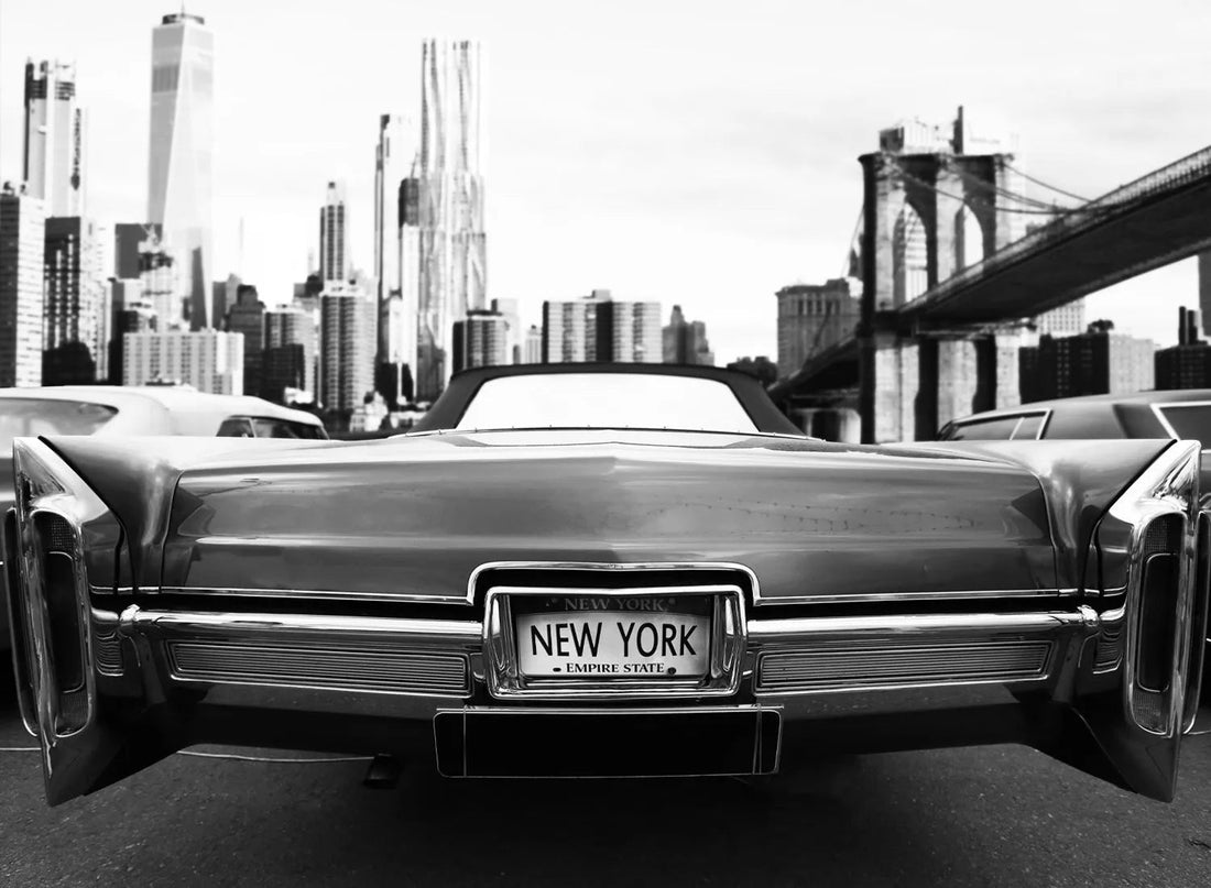 BLACK RETRO CAR IN NY