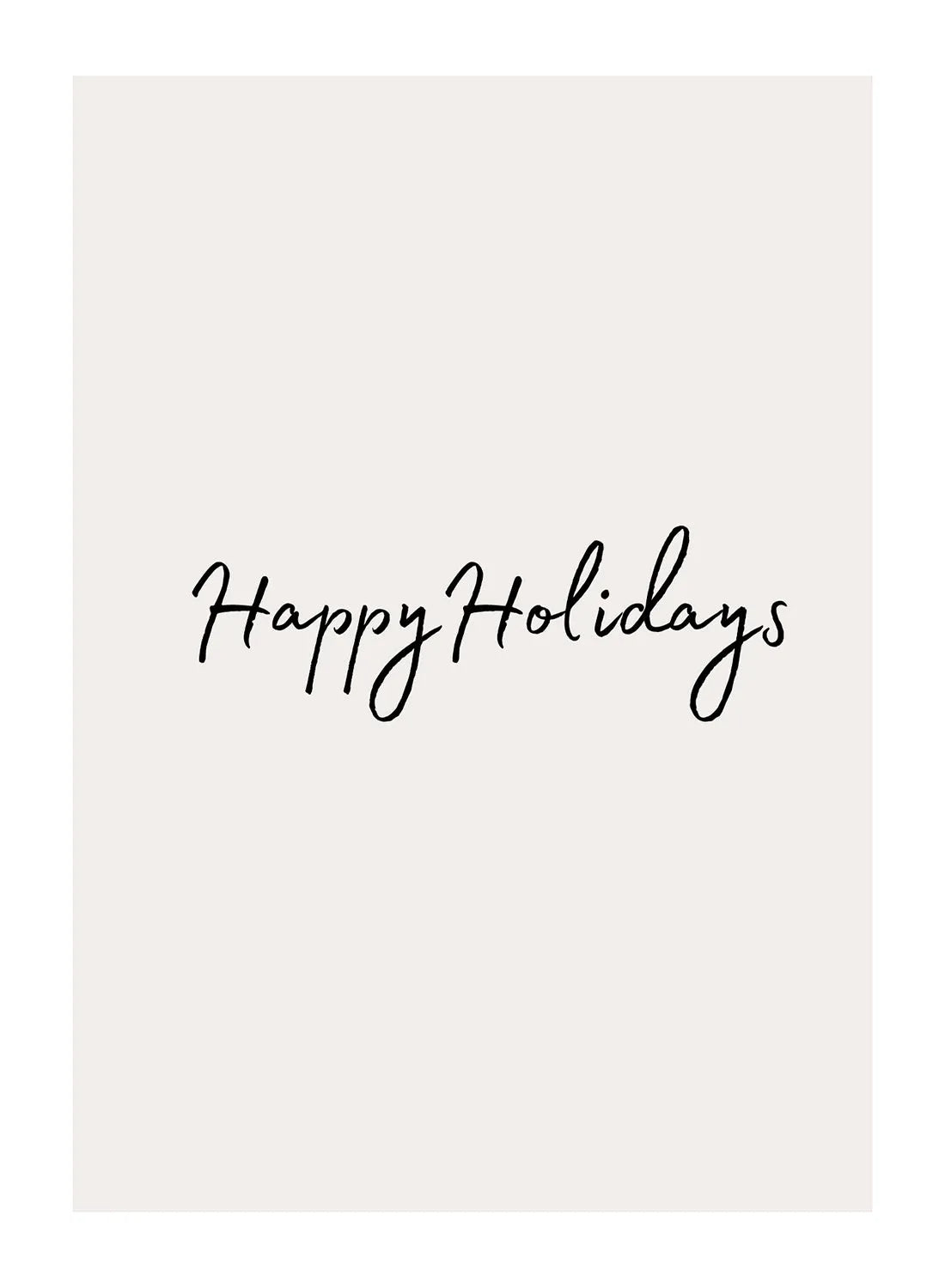 HAPPY HOLIDAYS