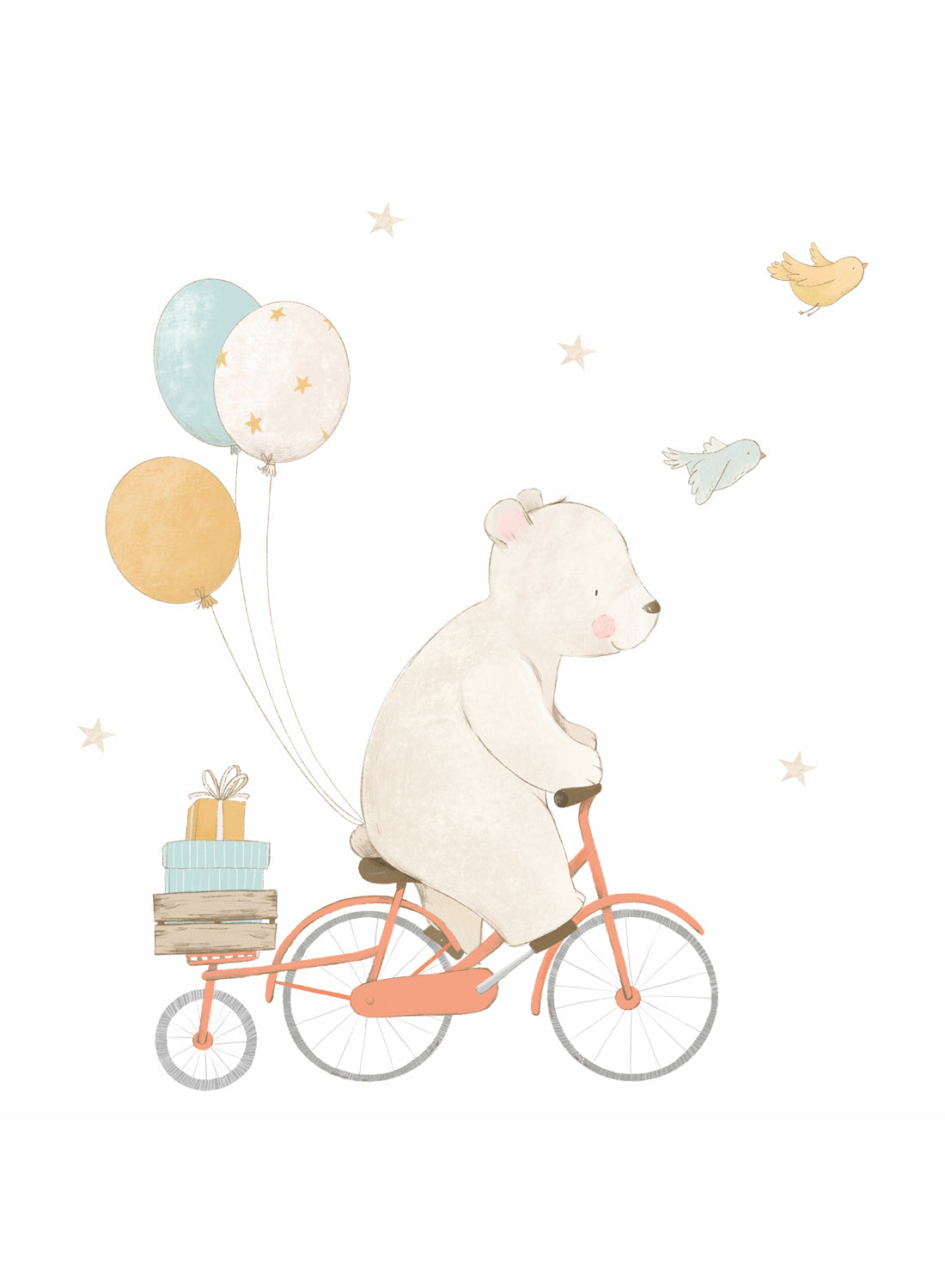 CUTE BEAR AND BALLONS