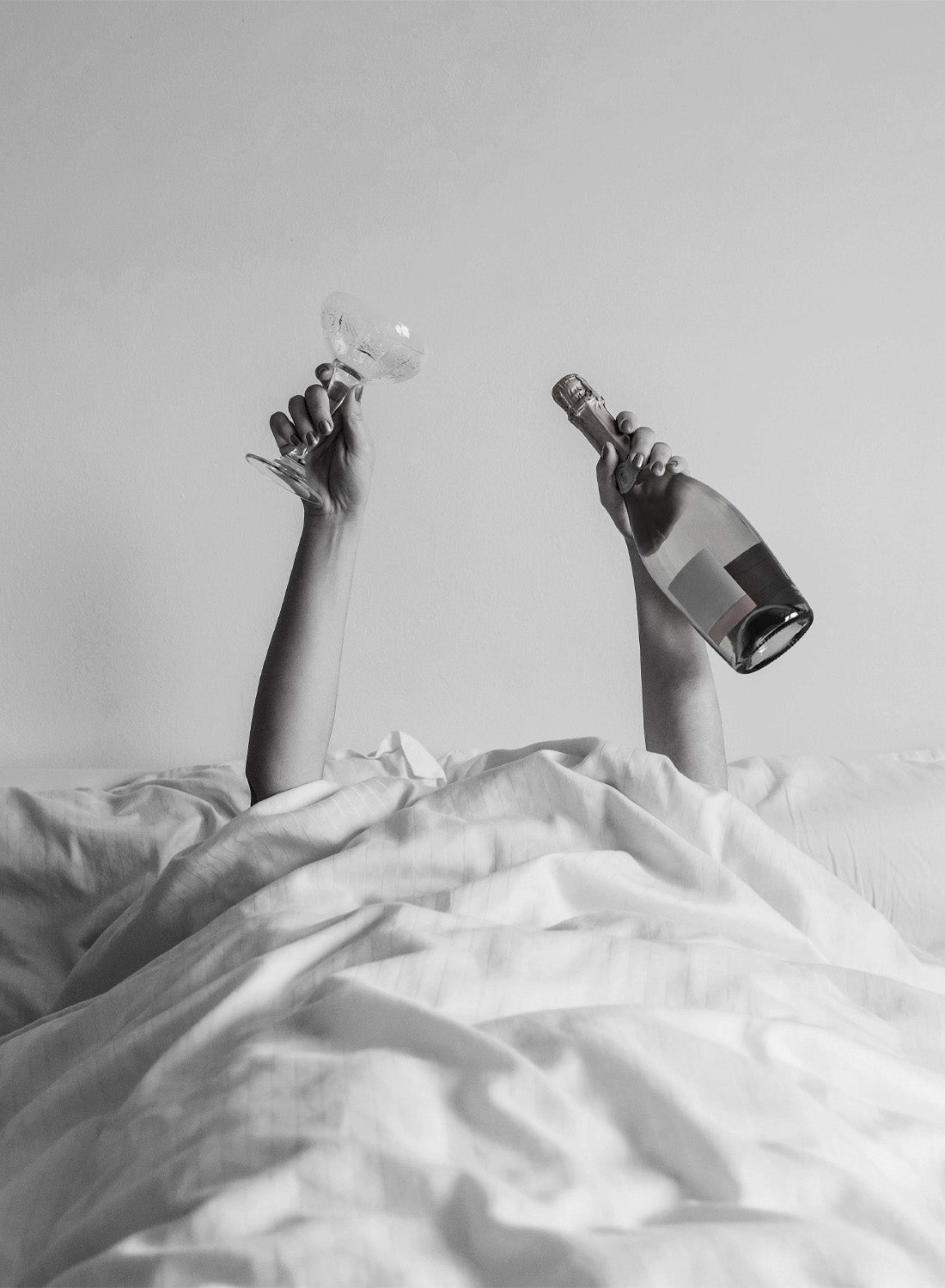 CHAMPAGNE IN BED CANVAS