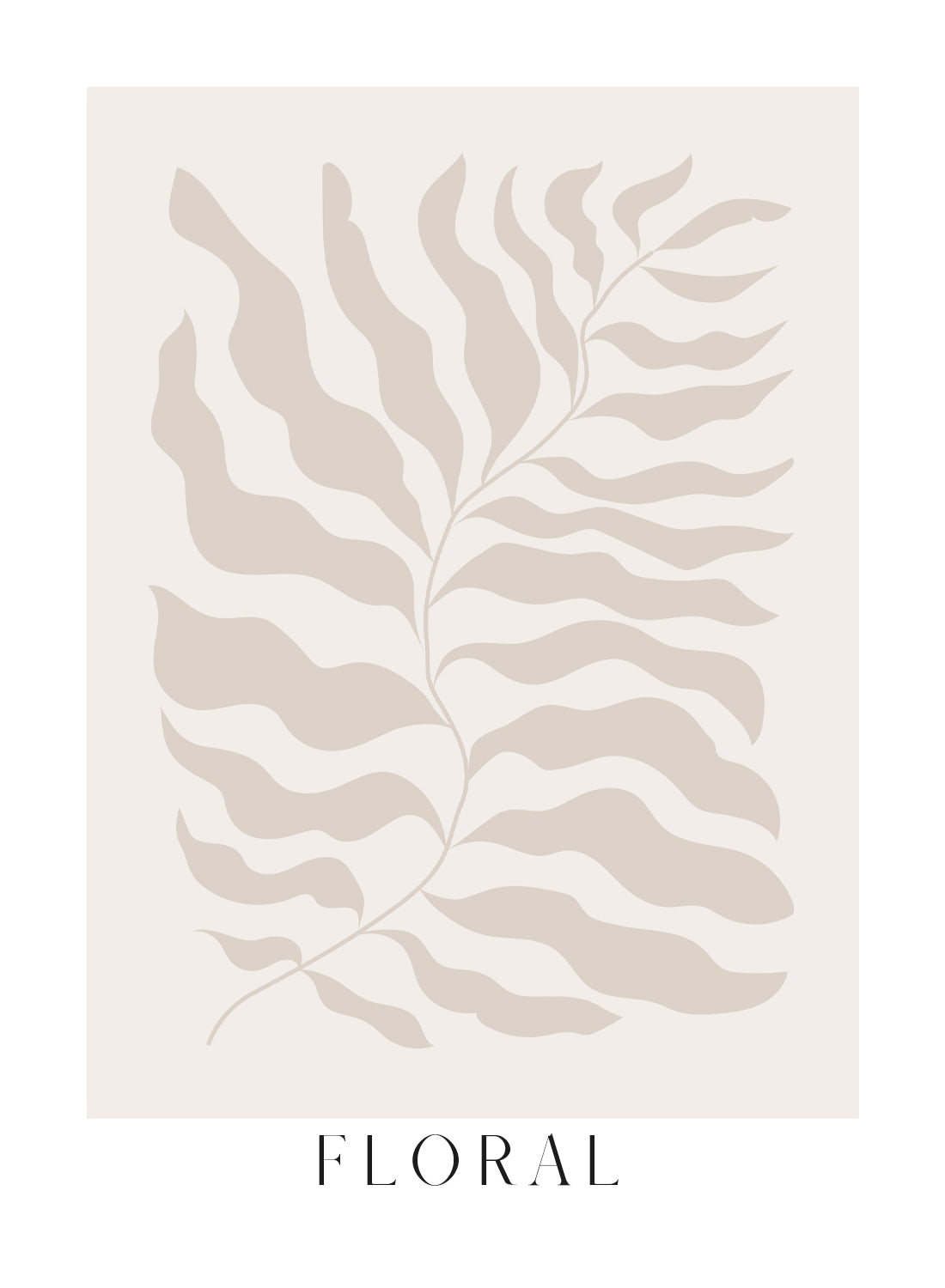 FLORAL BEIGE CANVAS