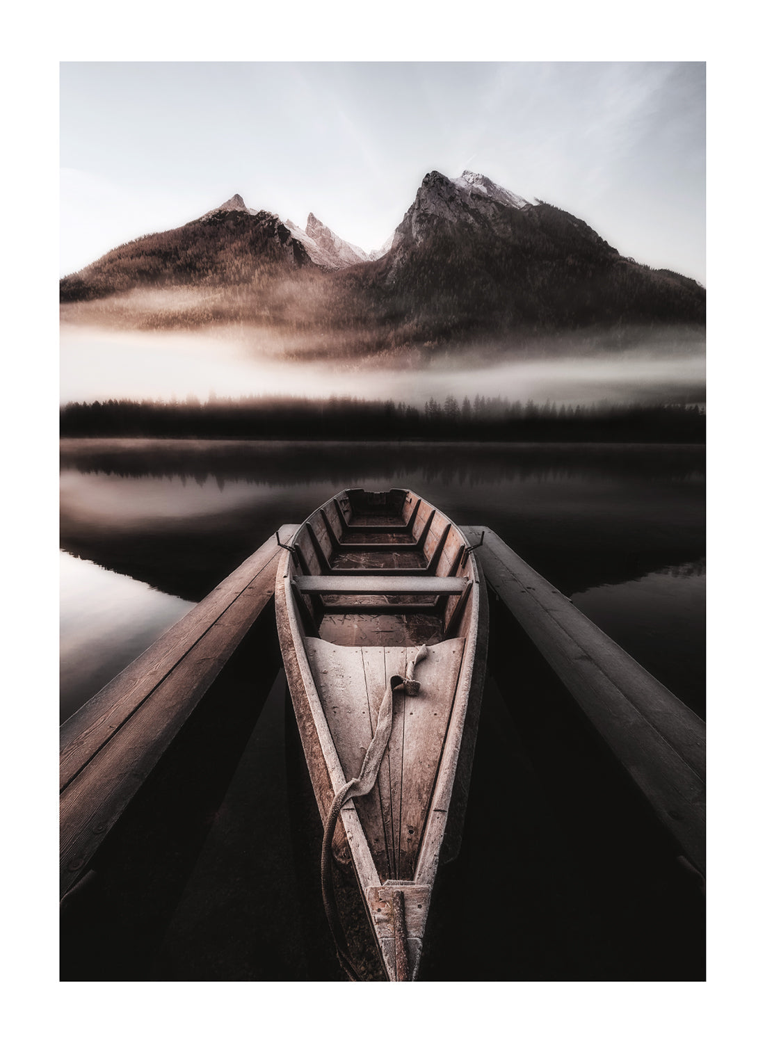 BOAT AND DARK LAKE