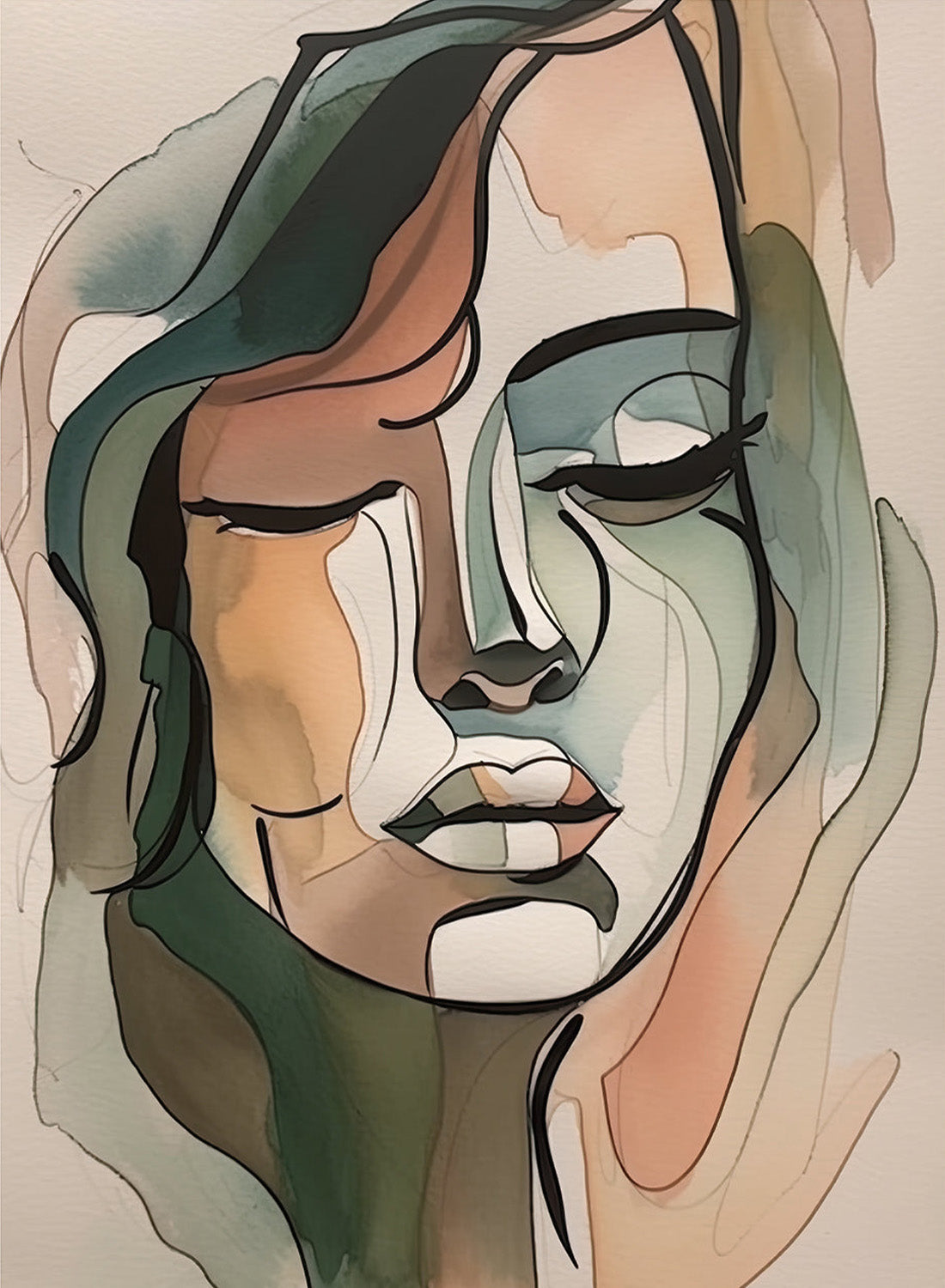 ABSTRACT FACE CANVAS