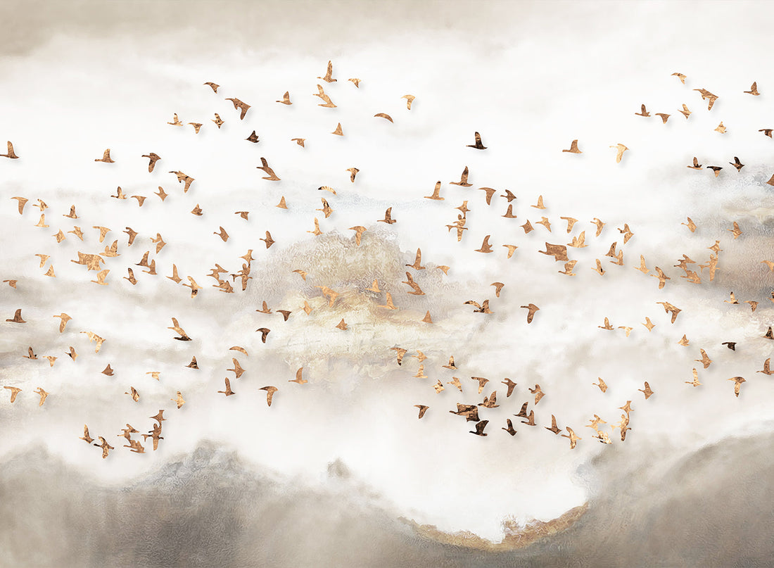 GOLD BIRDS CANVAS