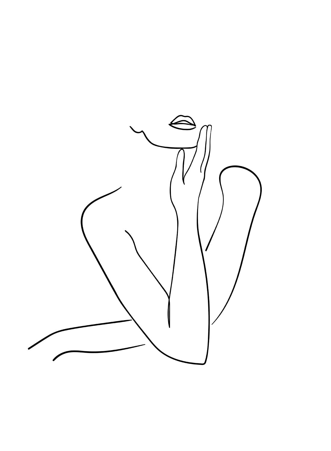 LINE ART GIRL