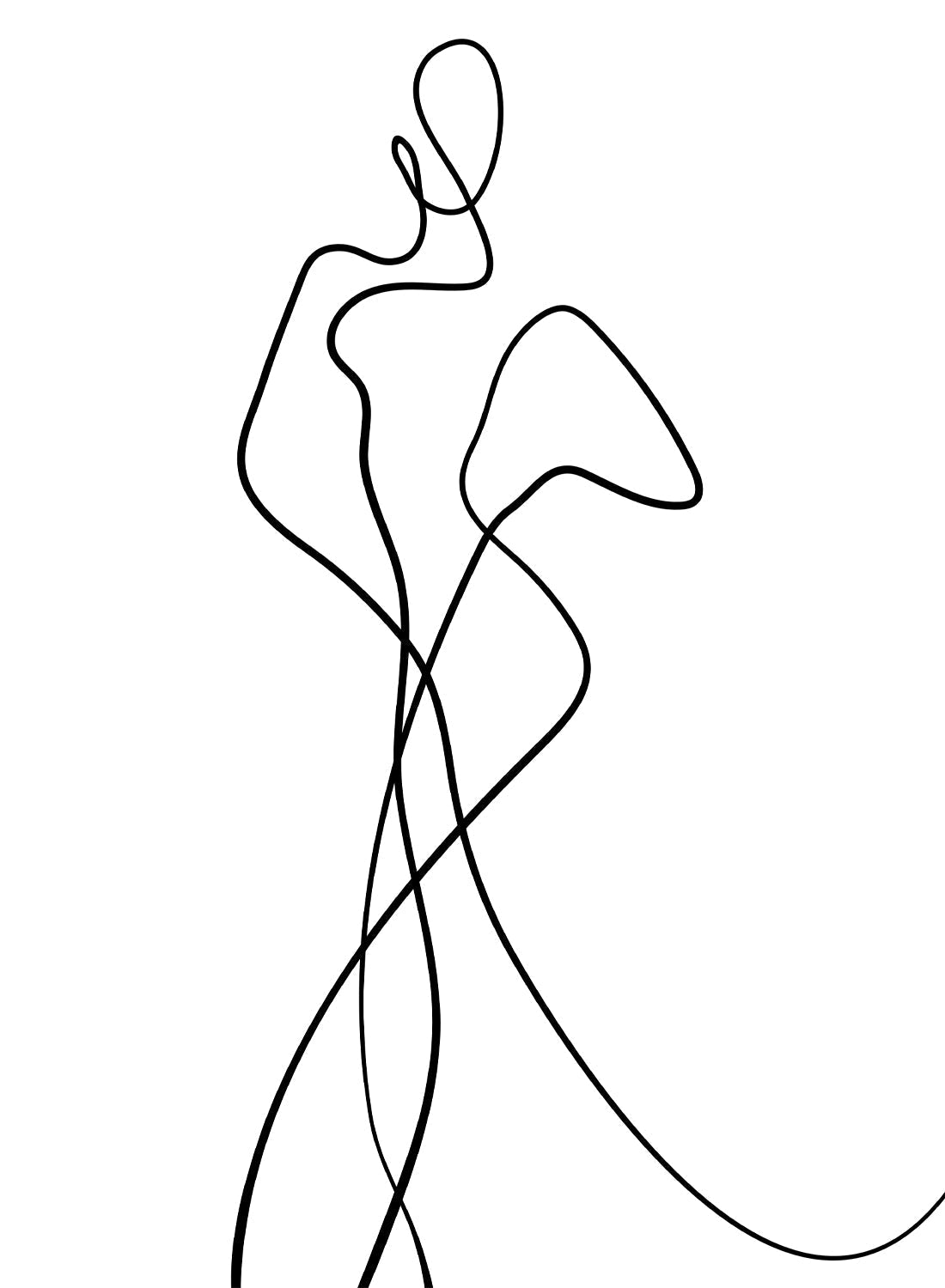 LADY LINE ART
