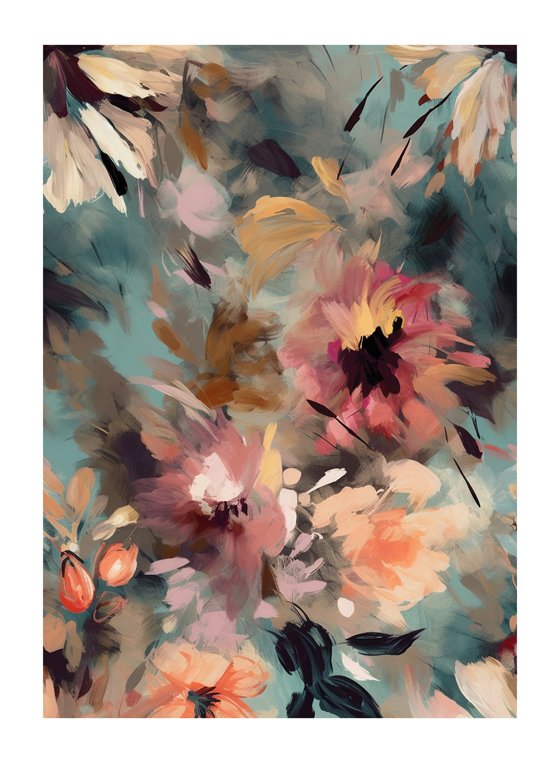 FLOWERS PATTERN GREEN