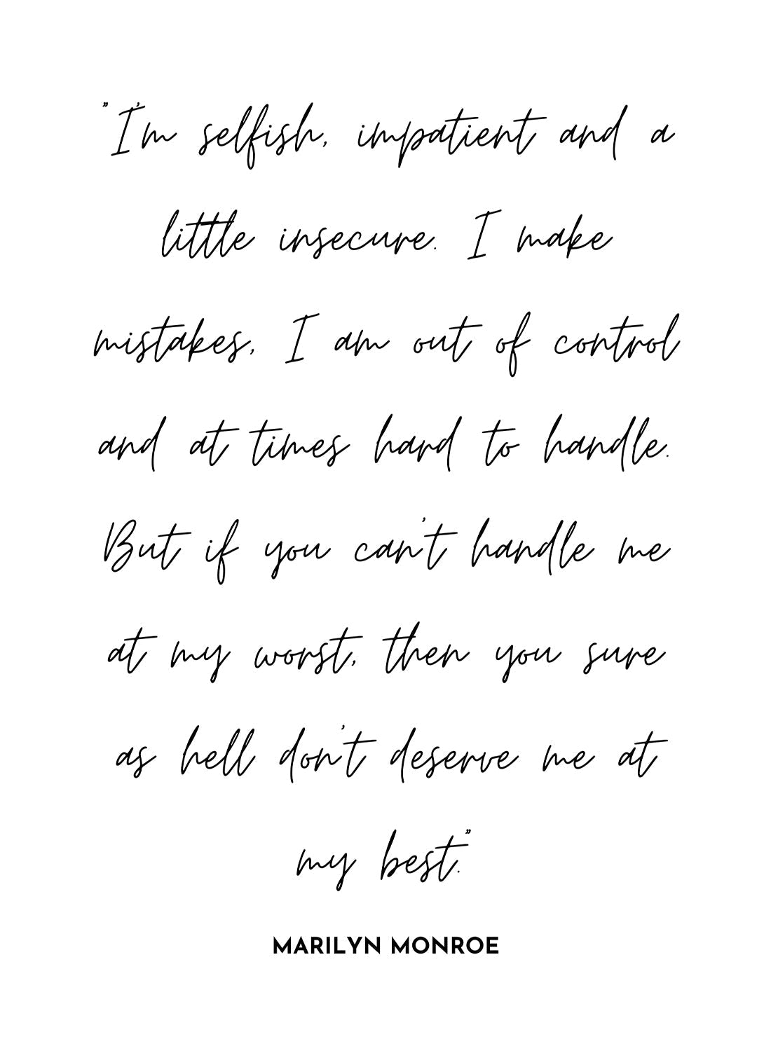 MARYLIN MONROE QUOTE