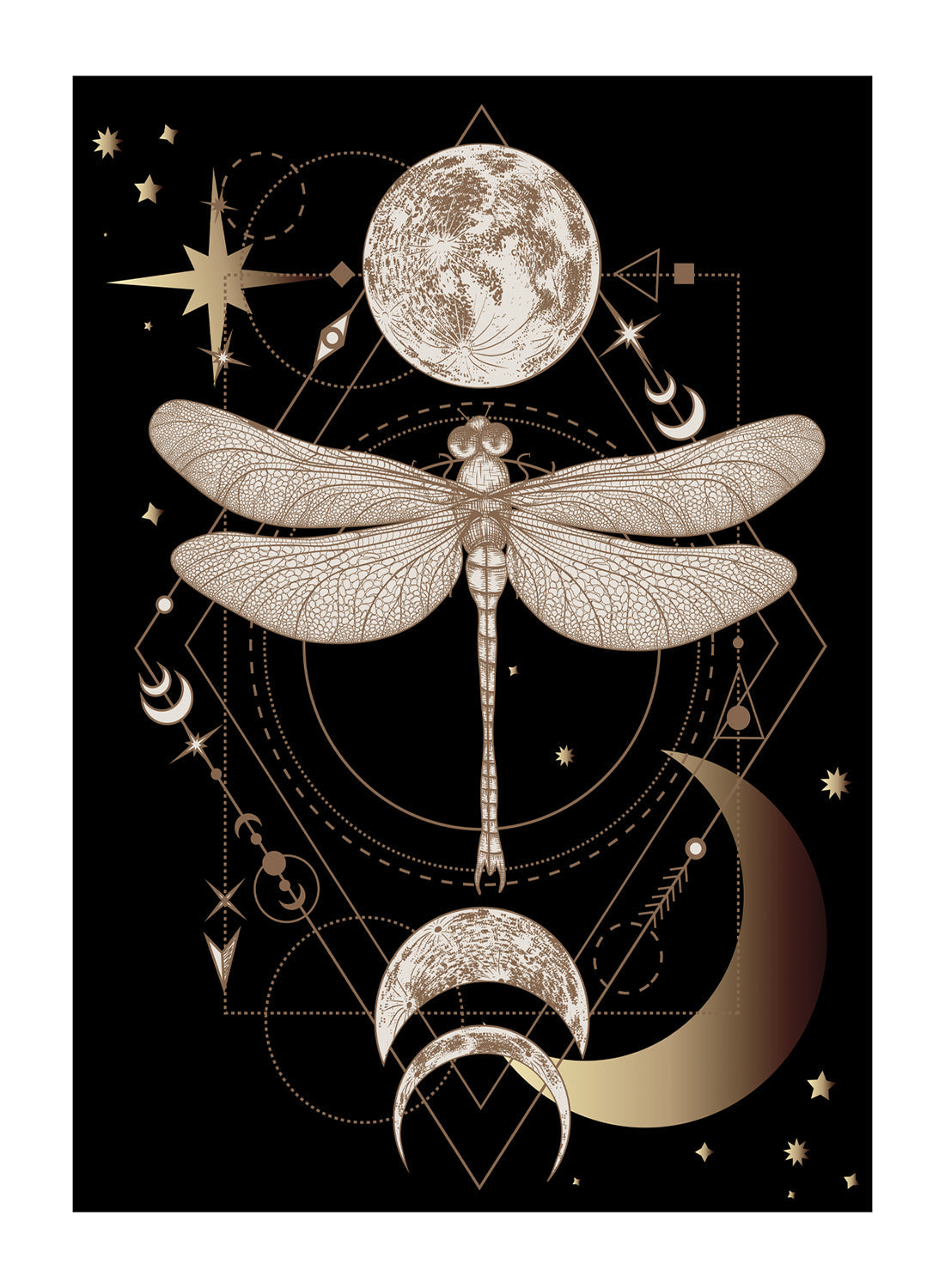 MOON ,STAR BUTTERFLY