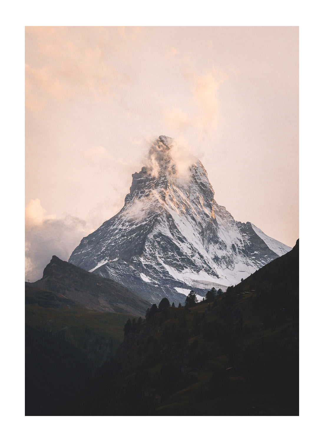 MOUNTAIN AND GOLD SKY